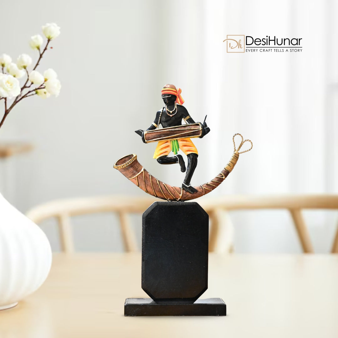 Handcrafted Tribal Men Dancing Figure  – Tribal Decor